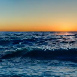 Sunset over ocean waves with SD