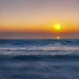 Sunset over ocean waves without SD